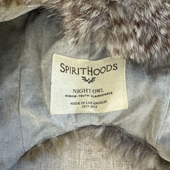 SpiritHoods Night Owl Faux Fur scarf hat hood - Picture 5 of 12